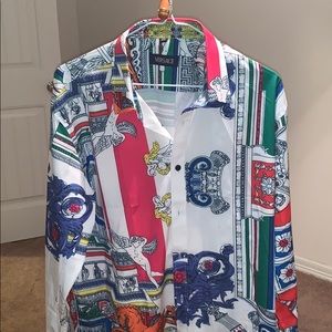 Versace Silk Dress Shirt mens L